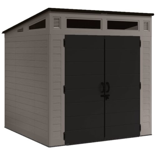 Suncast Commercial Modernist 7' x 7' Storage Shed, Stoney